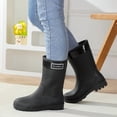 thumbnail image 5 of Mfakffe Women's Mid Calf Rain Boots Waterproof Fashion Garden Shoes Anti-slipping Rainboots For Women Comfortable Insole Light Rain Shoes, 5 of 5