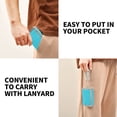 thumbnail image 5 of JIALIOU Nylon Trifold Card Wallet with ID Window Zipper Pocket for Men Women Teen Light Blue, 5 of 7