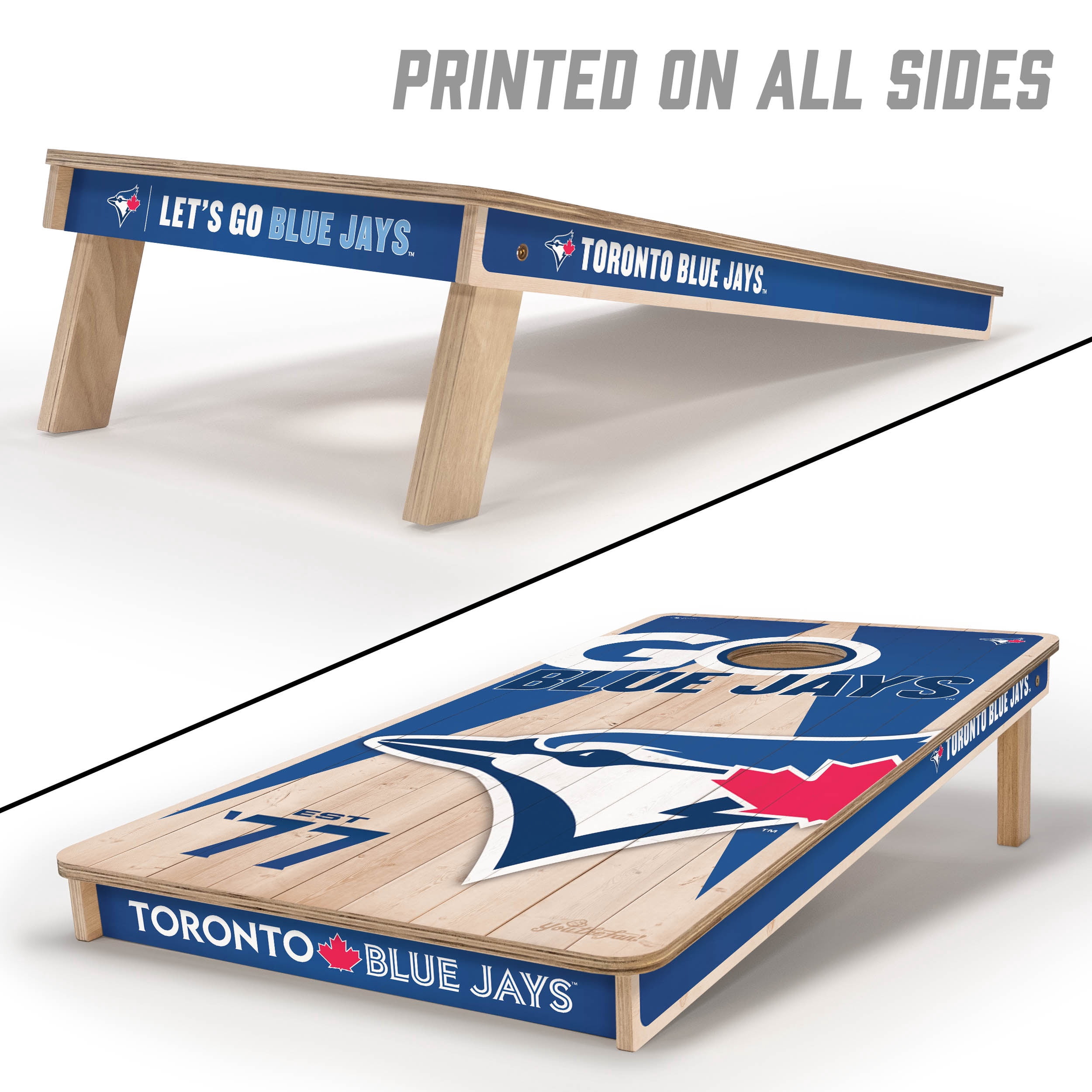 YouTheFan MLB Toronto Blue Jays 2' x 4' Cornhole Game No Bags