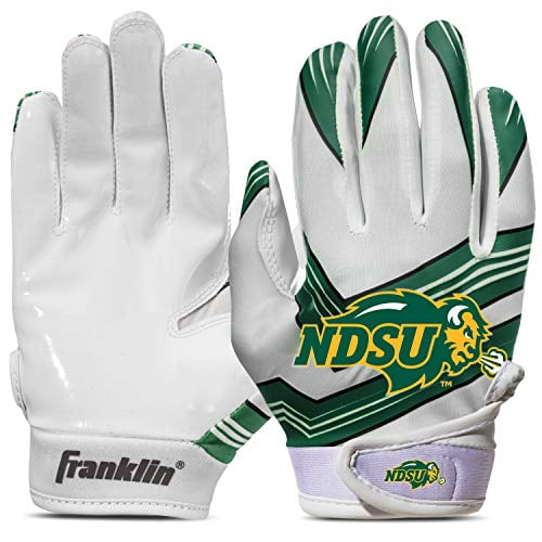Guantes de fútbol Franklin Sports North Dakota Bison Youth