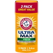 ARM & HAMMER ULTRA MAX Deodorant, Fresh Scent, Solid Stick 2.6 oz, Twin Pack (Pack of Two)