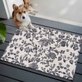 thumbnail image 4 of Spring Flowers Entryway Rug 2x3 Area Rug Washable Indoor Doormat Small Bathroom Rugs Low Pile Accent Throw Rugs Farmhouse Dark Blue Pastoral Floral Leaf Floor Carpet for Kitchen Bedroom Entrance, 4 of 9