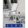 thumbnail image 4 of PetFurnishn  Outdoor Side Table for Patio: 16in HIPS Small Round Outdoor End Table - 2-Tier Adirondack Tables for Patio Porch Yard Poolside Living Room Beach Bedroom (White, 1 Pack), 4 of 8