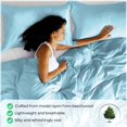 thumbnail image 5 of Superior 300 Thread Count Duvet Cover Set, Full/ Queen, Light Blue, 5 of 6