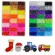 thumbnail image 1 of 4800pcs 5mm Plastic Tube Beads Toy Beads 24 Colors Tube Beads DIY Melting Fuse Beads Refills for Kids Crafts, 1 of 5