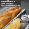 thumbnail image 3 of JFBUJC French Bread Pan, Non-Stick Perforated French Bread Pan, 4-Wave Bread Baking Molds, 3 of 5