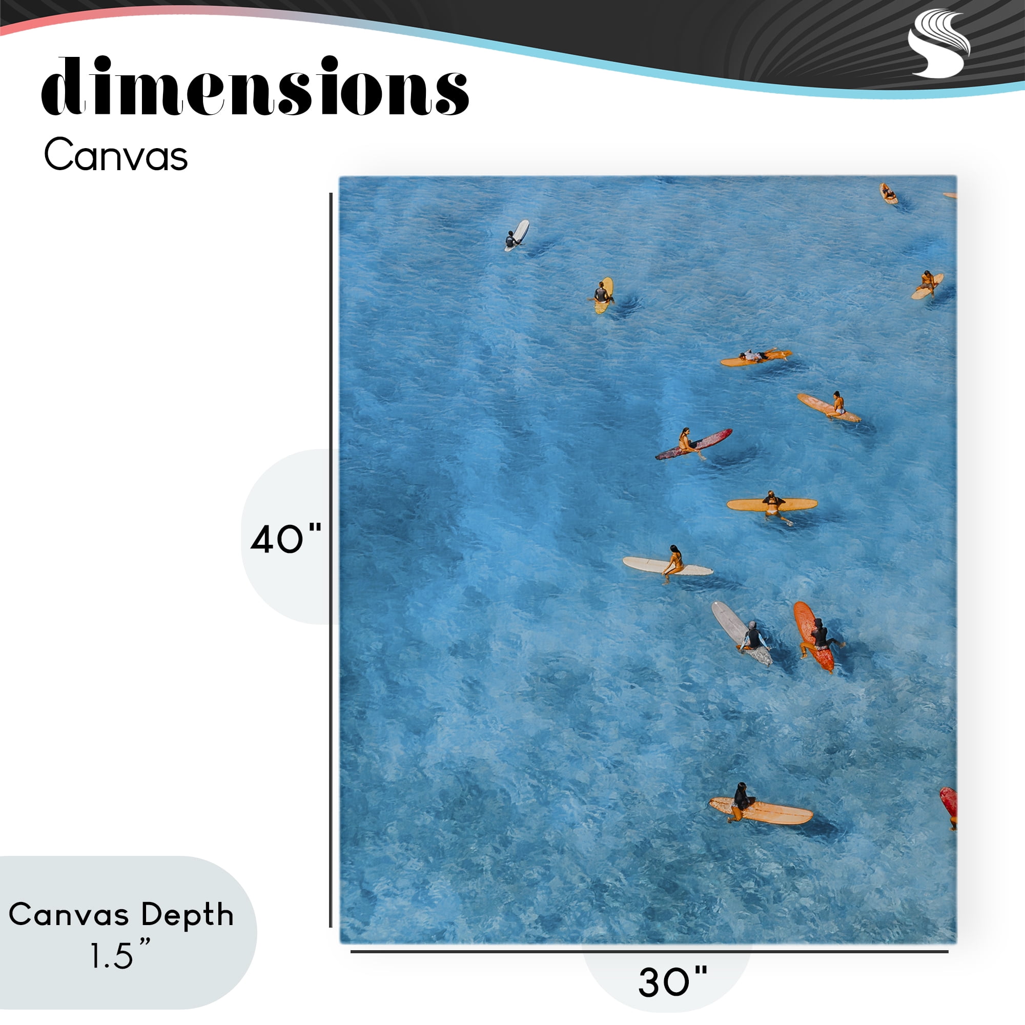 Stupell Industries Leisurely Surfers on Sea Canvas Wall Art, design by Jesse Keith