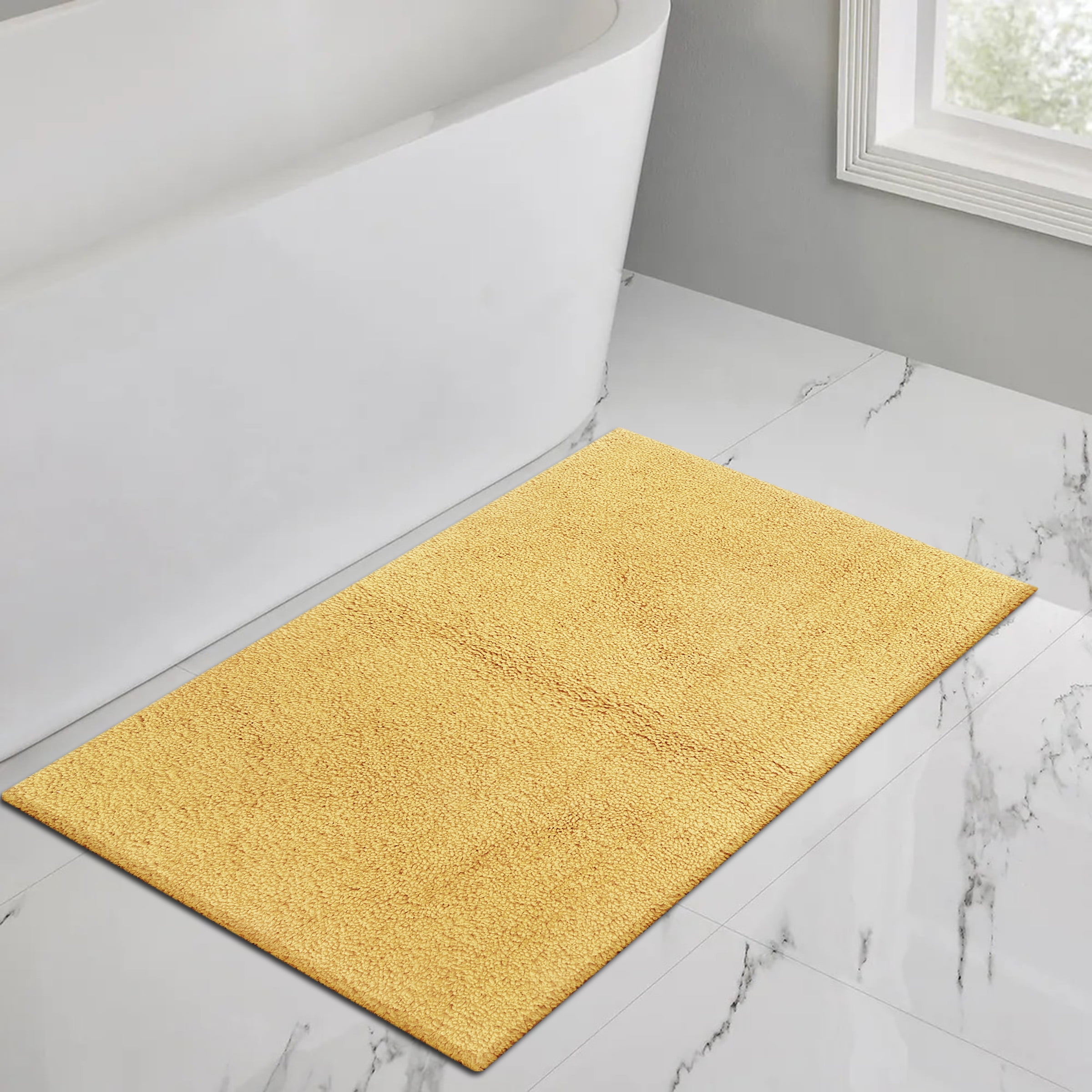 Mainstays Performance Recycled Polyester Bath Rug 24x40" Golden Curry