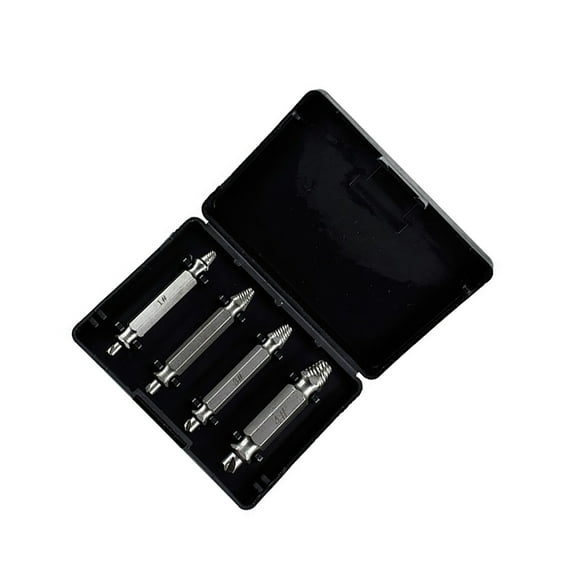 Screw Remover Damaged Screw Extractor Screw Removal Set Screw Removal Tool Broken Screw Extractor Screw Extractor High Speed Steel Broken Head Loose Thread Removal Tool Set Double