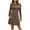 Z01#Brown, variant on IROINNID Sweater Dress for Women V Neck Sweater Dress Puff Long Sleeve Slim Bodycon Fall Winter Ribbed Knit Dresses