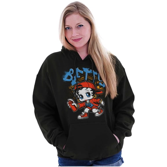 Betty Boop Streetwear Graffiti Artist Hoodie Sweatshirt Women Brisco Brands S
