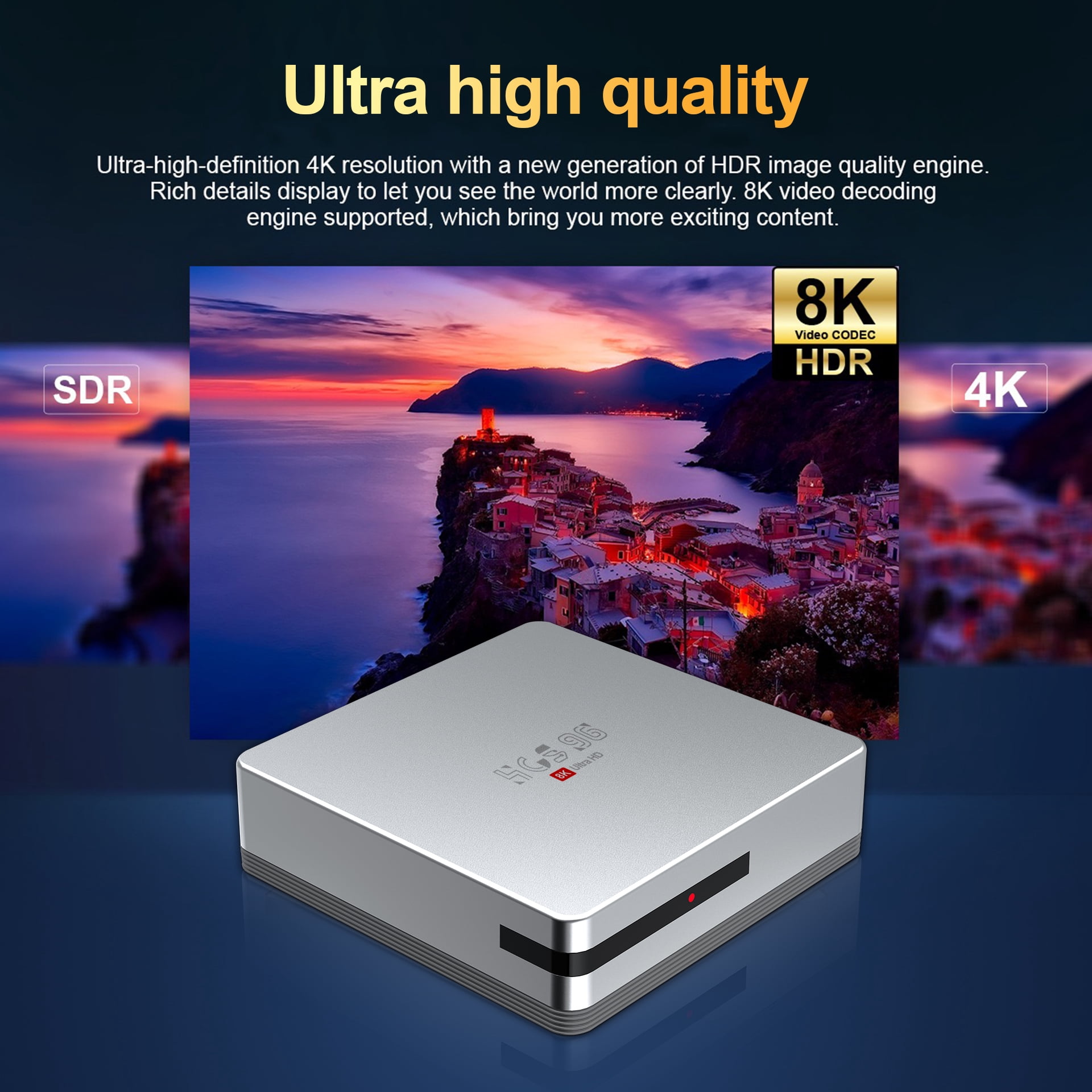 CANGTEENER HCS96 Streaming Device | Android TV Box, OS Android 13 Support 4K HDR Streaming Media Player