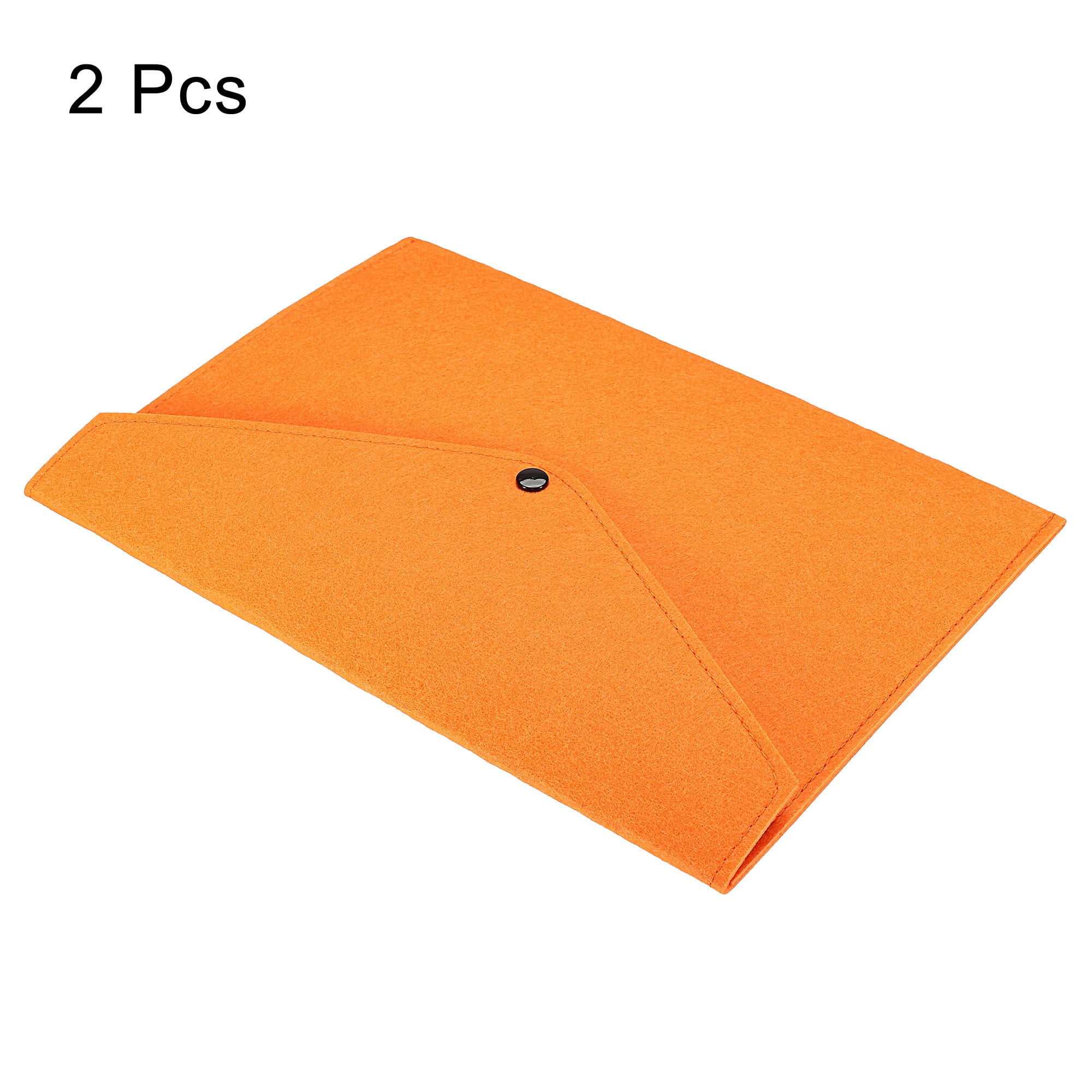 Unique Bargains Felt Folder Envelope Document Storage Pouch Organizer Orange
