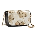 thumbnail image 2 of Leather Clamshell Crossbody Bag 10.4x5.5x3.7Inch Women's Crossbody Handbags Shoulder Purse Bank Card Bag Cash Bag Key Bag Pretty Cute Dog, 2 of 7