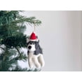 thumbnail image 3 of Felt Ornament - Husky with Christmas Hat, 3 of 3