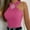 Hot Pink, variant on MESSUEN Halter Tops Criss Cross Halter Top Halter Crop Women Racer Back Tank Top for Women Padded Ribbed Long Tank Basic Tops Womens Summer Blouses Sleeveless Tees for Women Black L