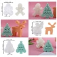 thumbnail image 2 of 3pcs Molde de Vela de Silicona de Alce, Árbol de Navidad y Galleta de Jengibre para Hacer Velas Blancas, 2 of 6