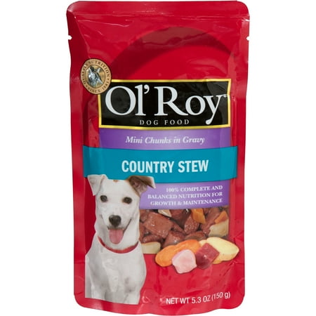Ol' Roy Country Stew Mini Chunks in Gravy Dog Food Pouch, 5.3 Oz.