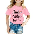 thumbnail image 2 of ibiyuan Big Sister Shirts for Girls Promoted To Girls Outfit T-Shirt Baby Announcement Girl Short Sleeve Toddler Girl Shirts 6t Big Sister Outfit Basic Tees Girl Tops Size 8, 2 of 4