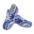 thumbnail image 3 of COEQINE Blue Tie-dye Women Sneakers Running Walking Shoes White Sole Fashion Tennis Shoes for Travel Casual Breathable Mesh Trainers Footwear for Women Girls, 3 of 7
