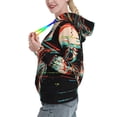thumbnail image 2 of Wukai Glitch Screaming Skull Print Womens Hoodies Fleece Sweatshirts Long Sleeve Sweaters Pullover Fall Outfits Winter Clothes-Small, 2 of 7
