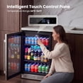 thumbnail image 5 of Yeego Beverage Refrigerator Drink Fridge - 24 inch 180 Cans Beer Cooler Glass Door, 34-54℉ Under Counter Refrigerator Built-in for Bar Office Bedroom, 5 of 8