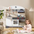 thumbnail image 4 of Ktaxon Play Kitchen for Kids, Wooden Kids Chef Pretend Play Set for Boys and Girls Age 3+, with 8 Pcs Accessories, 4 of 9
