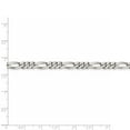 thumbnail image 4 of Chaîne Figaro 5.25mm Plaquée Rhodium (Poids : 9.05 Grammes, Longueur : 8 Pouces), 4 of 4