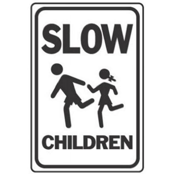 Hy-Ko Products HW-47 12 x 18 in. Slow Children Traffic Sign