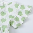 thumbnail image 4 of Coerni Robe Imprimée Cœur Mignonne pour Filles Été Manches Courtes à Volants Robe de Fête d'Anniversaire Col Rond Robe Décontractée avec Nœud, 4 of 8