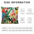 thumbnail image 5 of SHANXI  Throw Pillow Covers Tropical Palm Tree Parrot Toucan Bird Summer Design Square Pillowcase for Home Decor Sofa Car Bedroom Pillow case 24x24in, 5 of 5
