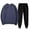 Navy, variant on BLOCLOALO 2 Piece Lounge Set Long Sleeve Pullover Sweatshirts Fashionable Casual Solid Color Sweatshirt and Pants Suit Pullover Crewneck Sweaters Sweatpants and Sweatshirt Set Soft Lounge Sets Beige L