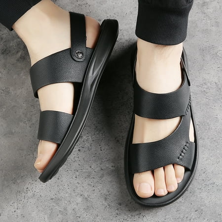 

Men‘s Sandals Leather Durable Non Slip Outdoor Beach Water Shoes Spring And Summer