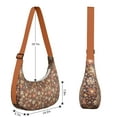 thumbnail image 4 of Nylon Crescent Bag for Women Men Trendy, Floral Medium Crossbody Dumpling Bags with Adjustable Strap Lightweight Travel Shoulder Tote Half Moon Hobo Bag, 4 of 5