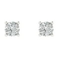 thumbnail image 3 of 0.5 ct Push-Back Stud Earrings for Women | 4.0mm Round Cut Moissanite | 18K White Gold, 3 of 5