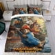 thumbnail image 4 of Paddington Bear Conjunto de sábanas temático, trío de piezas, cómodo y amigable con la piel, diseño único, regalo de decoración para el hogar para familiares, amigos y fans, 90 cm * 190 cm, 4 of 6