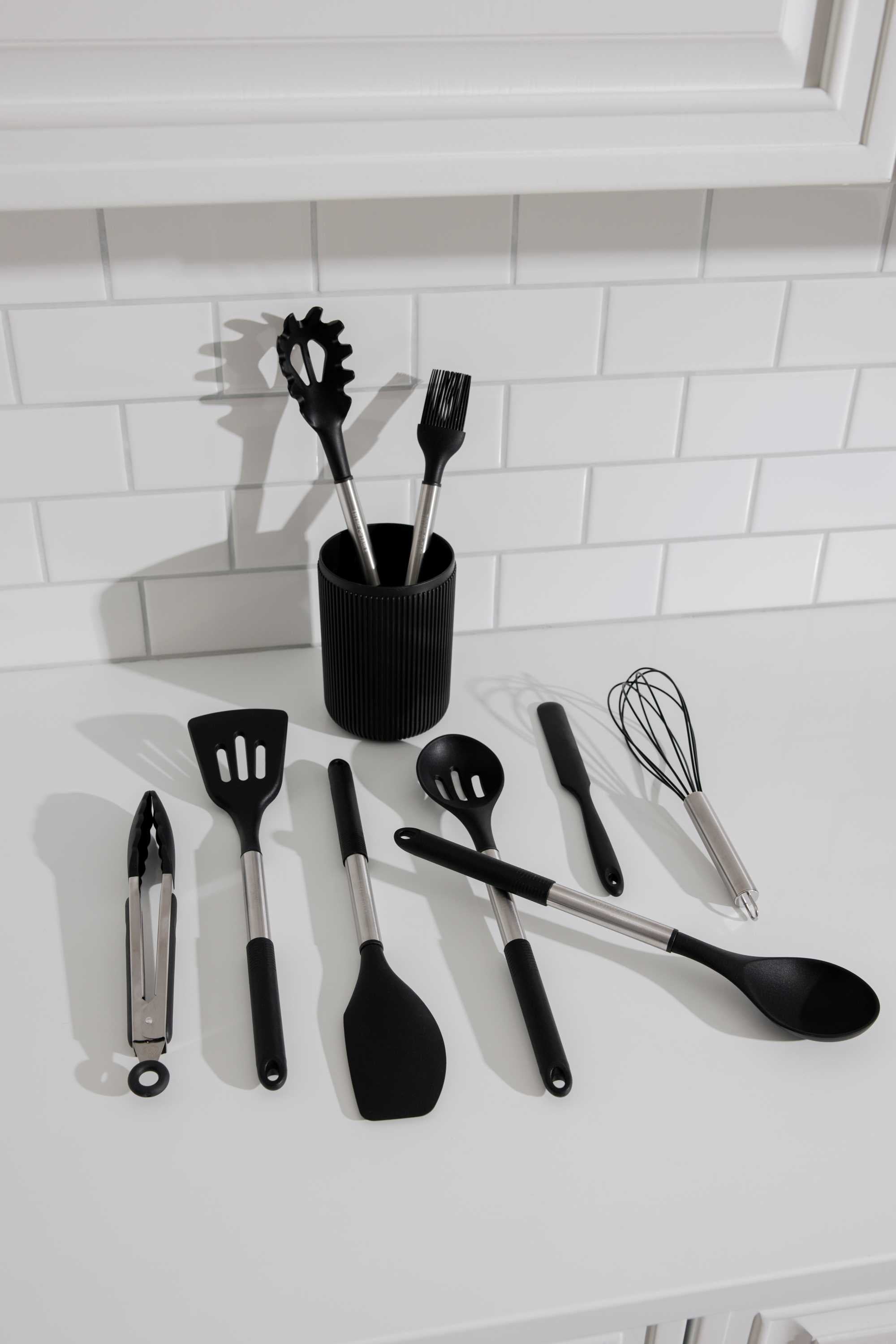 Thyme & Table 10-Piece Silicone Gadget Set - Black