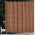 thumbnail image 3 of Ambesonne Ethnic Shower Curtain, Vertical Tribal Ornament Art, 69"Wx70"L, Redwood and Dark Brown, 3 of 4