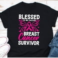 thumbnail image 1 of Pink Butterfly Blessed To Be Called Breast Cancer Survivor Shirt, Breast Cancer Awareness - As Picture - 4XL, 1 of 2