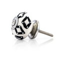 thumbnail image 5 of Mascot Hardware  Diamond  1-3/5 In. (40Mm)  Black & White Cabinet Knob - Pack of 10, 5 of 9