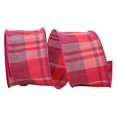 thumbnail image 1 of Reliant Ribbon 93125W-222-40F 2.5 in. 10 Yards Sherbet Plaid Wired Edge Ribbon, Fuchsia, 1 of 1