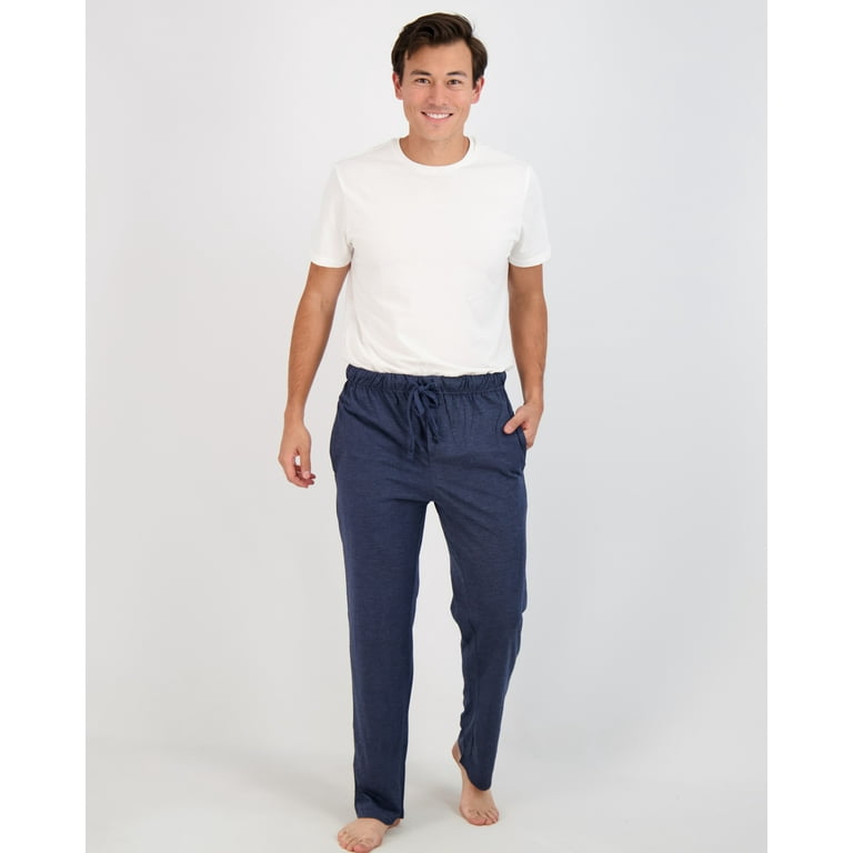 Real Essentials 3 Pack: Men's Pajama Pants - Knit Cotton Flannel