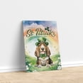 thumbnail image 3 of Happy St. Patrick’s Day Basset Hound with Green Hat Shamrocks Rainbow Vertical Matte Canvas Poster Bassets Dog Breed Lovers Gifts Idea Wall Art Home Decor - 03007, 3 of 5