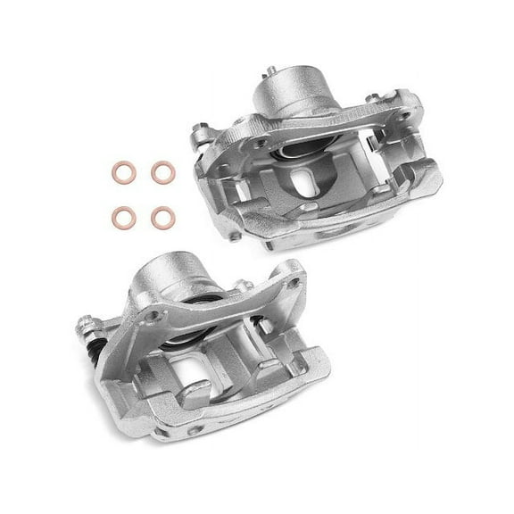 Front Brake Caliper Set 2 - Compatible with 2014 - 2018 Kia Soul 2015 2016 2017