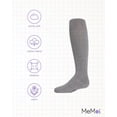 thumbnail image 6 of MeMoi Girls Ultra-Soft Opaque Pima Cotton-Rich Mini-Ribbed Sweater Tights - Girls - Female, 2, Medium Gray, 6 of 12