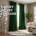 thumbnail image 2 of SNITIE Velvet Curtains 2 Panels, Thermal Insulated Rod Pocket Curtains, Soft Privacy Light-Filtering Velvet Drapes for Bedroom Living Room, 2 of 8