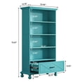 thumbnail image 5 of Tribesigns Versatile Storage Bookcases, Medium Density Fiberboard Ocean Blue, 88.2 lb, 5 of 8
