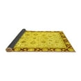 thumbnail image 2 of Ahgly Company Indoor Round Oriental Yellow Traditional Area Rugs, 6' Round, 2 of 4