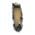 thumbnail image 2 of Victoria K Women's Round Buckle Patched Denim Ballerina Flats, 2 of 5