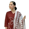 thumbnail image 2 of Alvami Women's Silk Kurta and Pant with Dupatta Set - Indian Ethnic Traditional Wear Kurta Set, 2 of 6